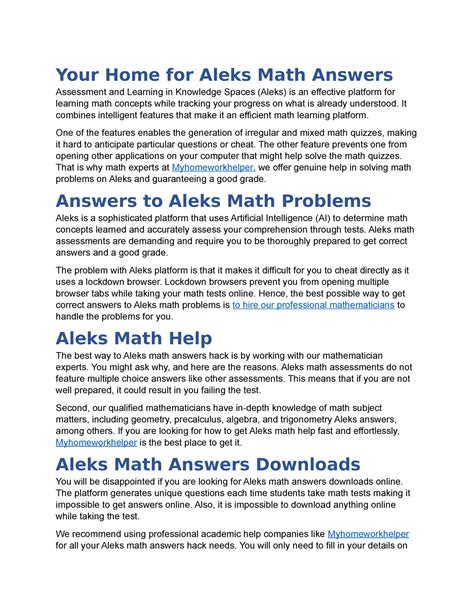 Step One Access Your Account. . Answers to aleks math problems